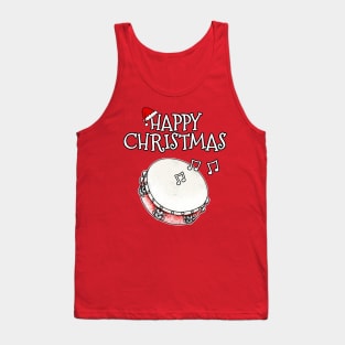 Christmas Tambourine Church Percussionist Musician Xmas 2022 Tank Top